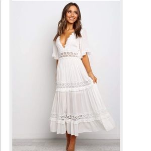 Petal & Pup Mombasa White Maxi Dress